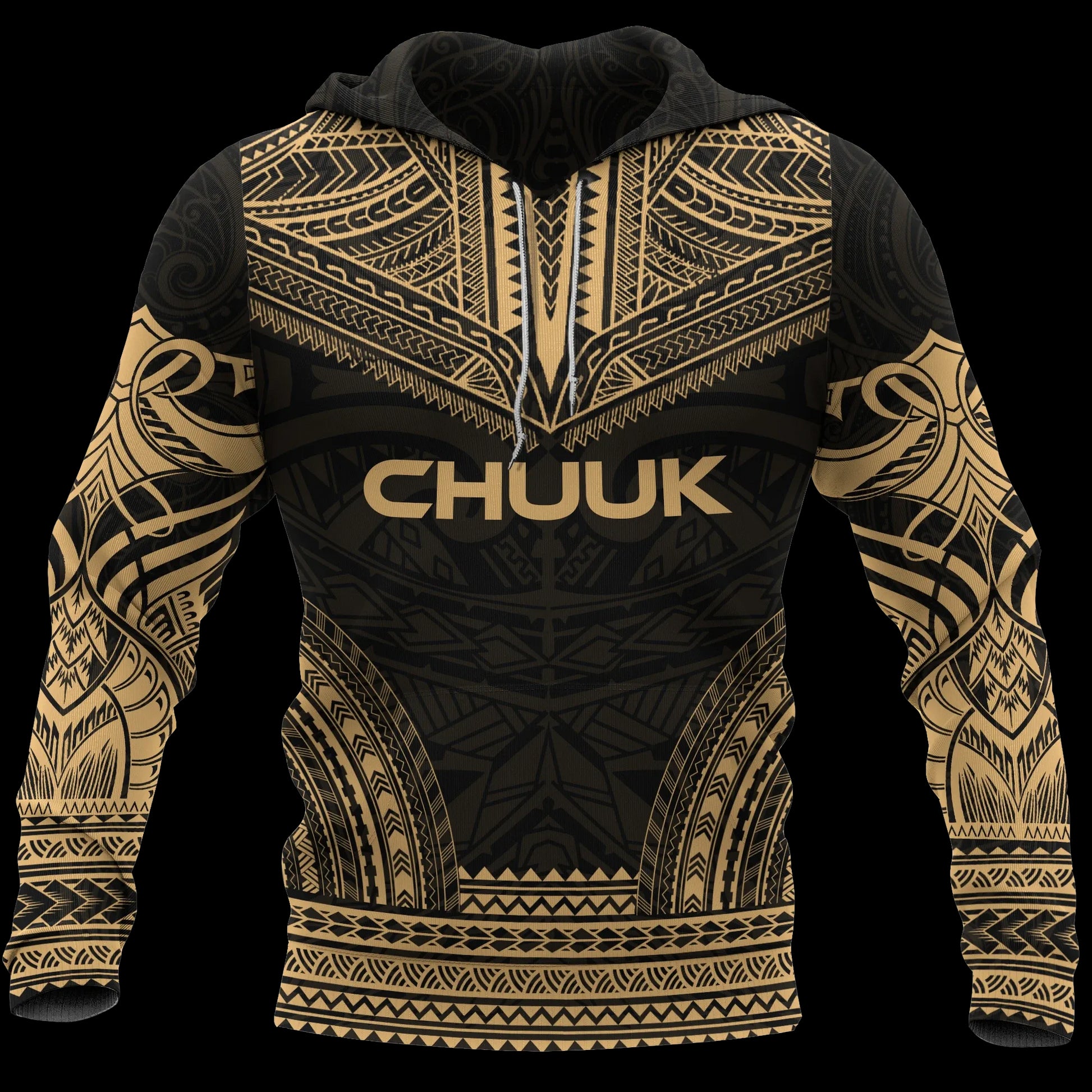Chuuk Flag Polynesian Chief Hoodie - Gold Version