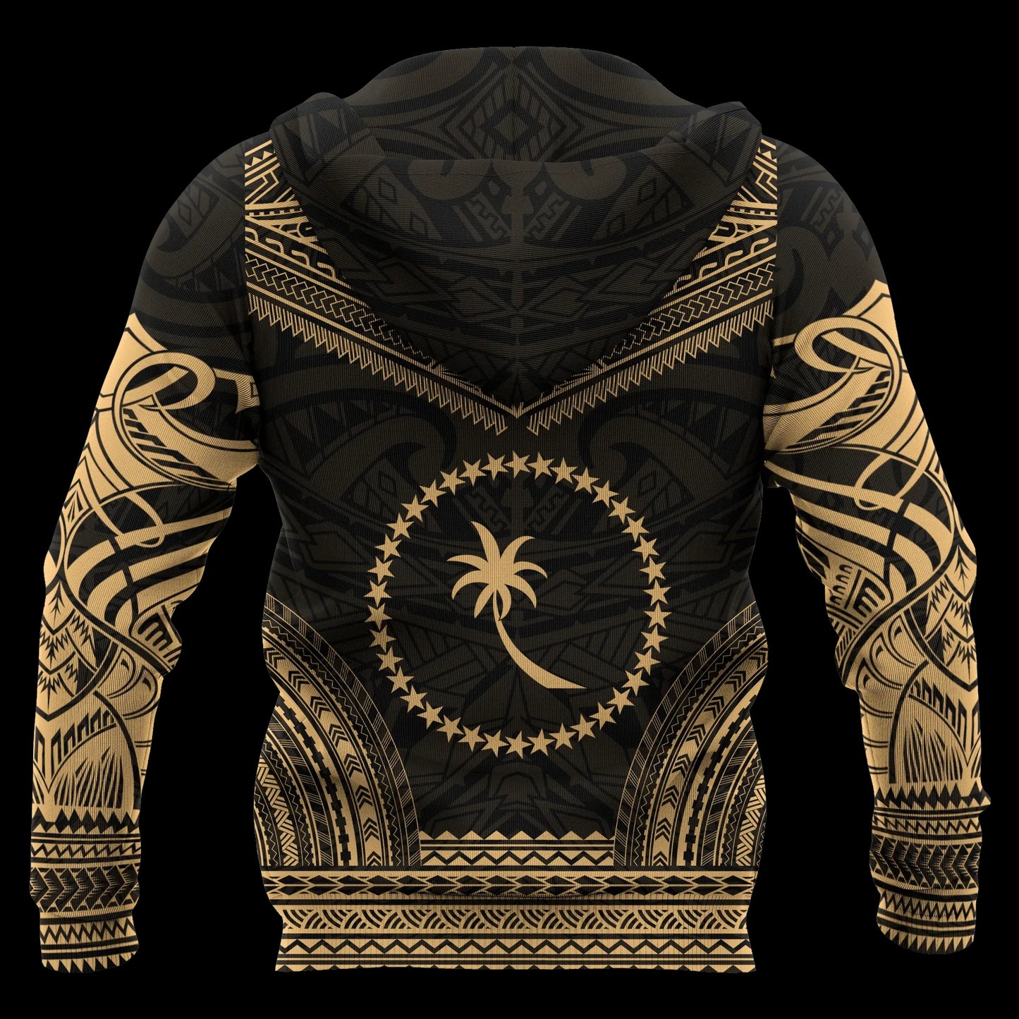 Chuuk Flag Polynesian Chief Hoodie - Gold Version