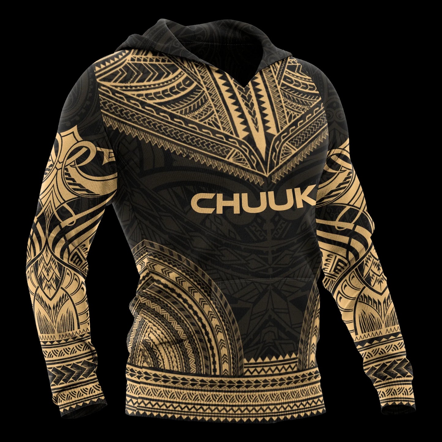 Chuuk Flag Polynesian Chief Hoodie - Gold Version