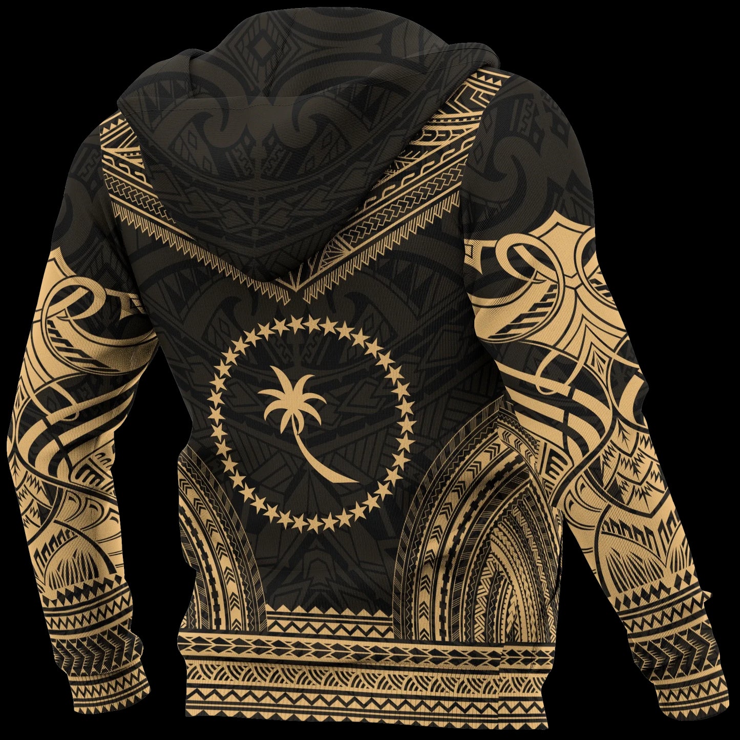 Chuuk Flag Polynesian Chief Hoodie - Gold Version
