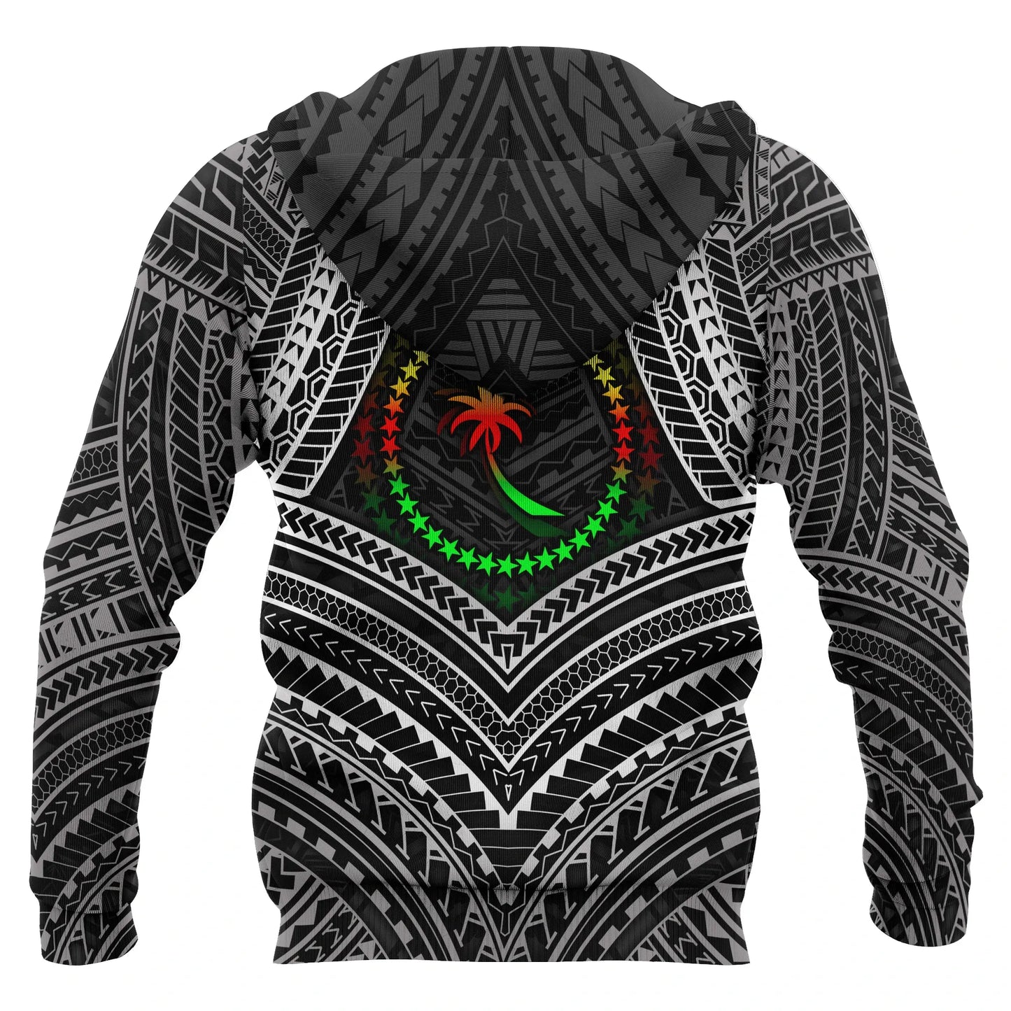 Chuuk Polynesian Hoodie - Chuuk Flag Reggae Color