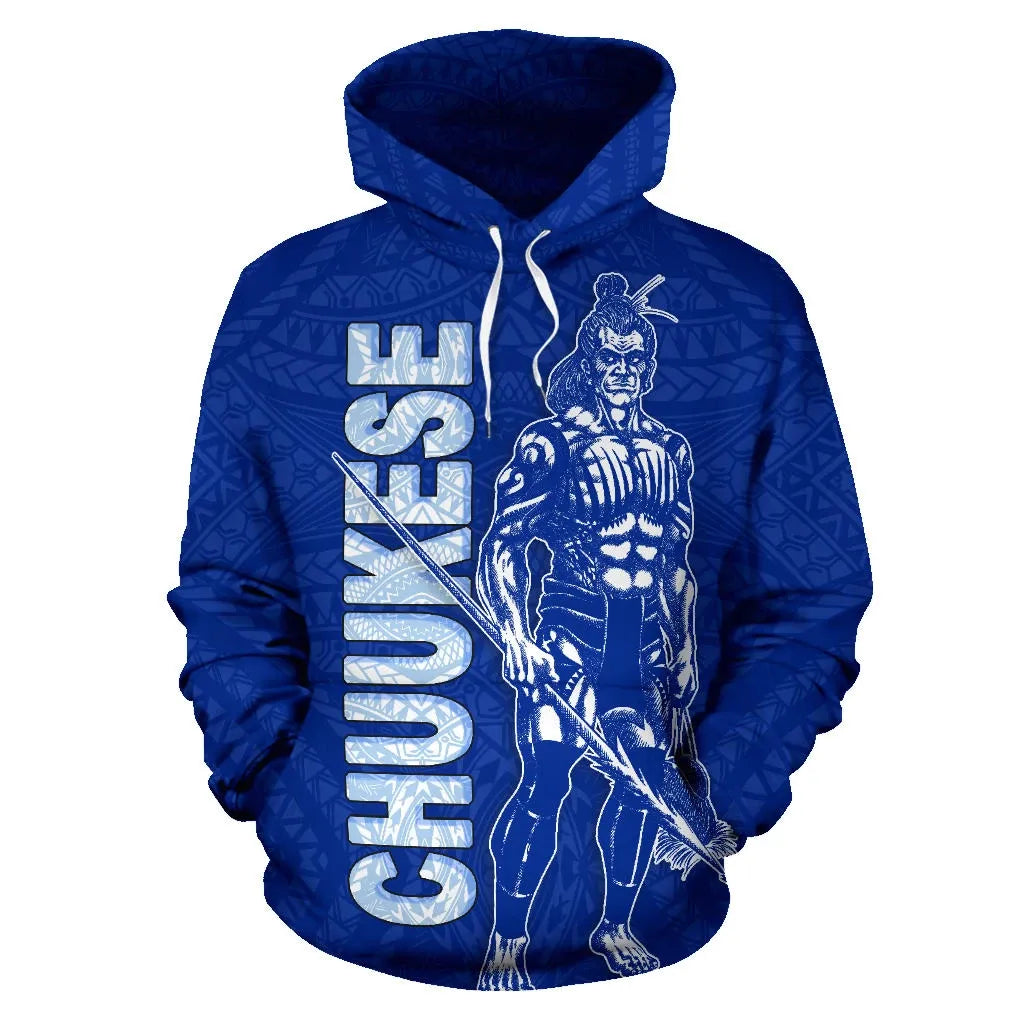 Chuuk Hoodie - Micronesia Chuukese Warrior Flag Color