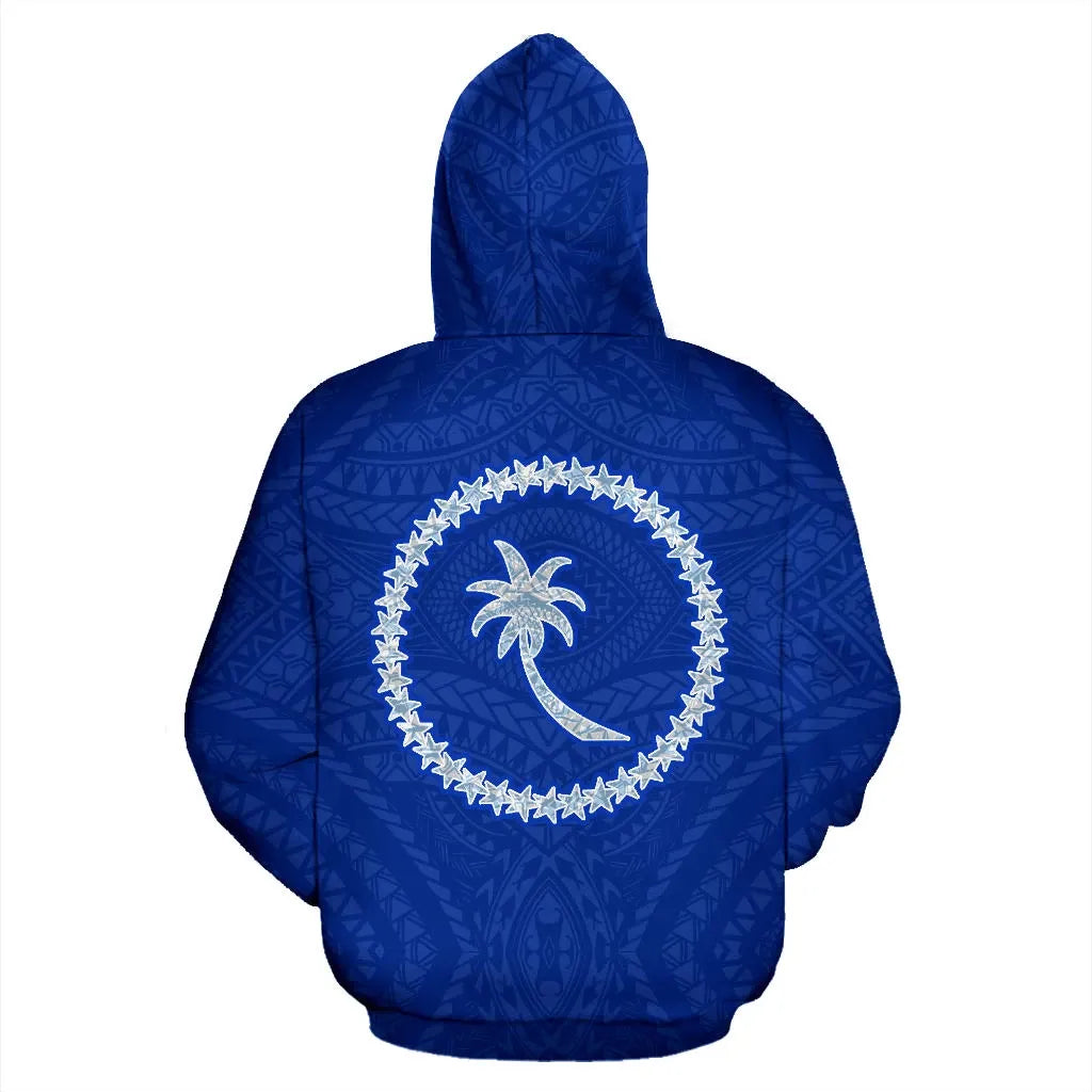Chuuk Hoodie - Micronesia Chuukese Warrior Flag Color