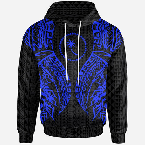 Chuuk Hoodie - Micronesian Lion Head Blue Style