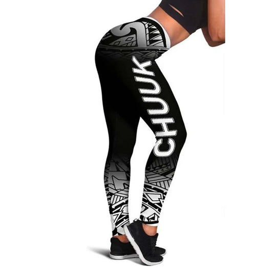 Chuuk Legging - Micronesian Black Fog Style