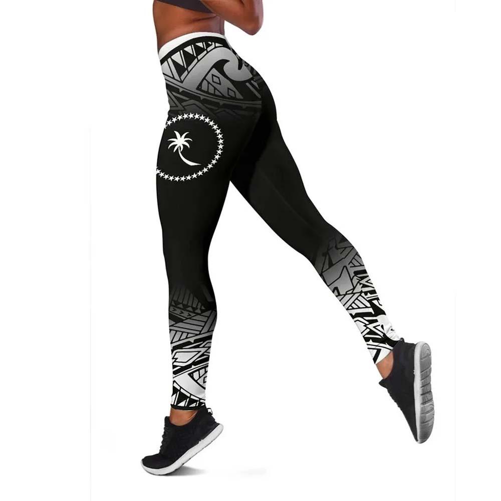 Chuuk Legging - Micronesian Black Fog Style