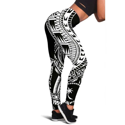 Chuuk Legging Polynesian Pattern Black