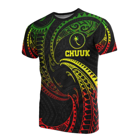 Chuuk Micronesia All Over T-Shirt - Reggae Tribal Wave