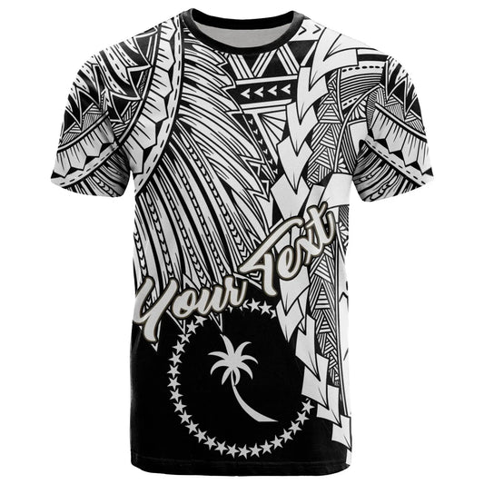 Chuuk Micronesia Custom Personalised T-Shirt - Tribal Wave Tattoo White