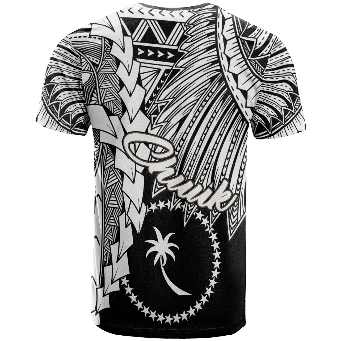 Chuuk Micronesia Custom Personalised T-Shirt - Tribal Wave Tattoo White