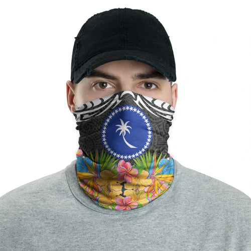 Chuuk Neck Gaiter - Tribal Floral Pattern
