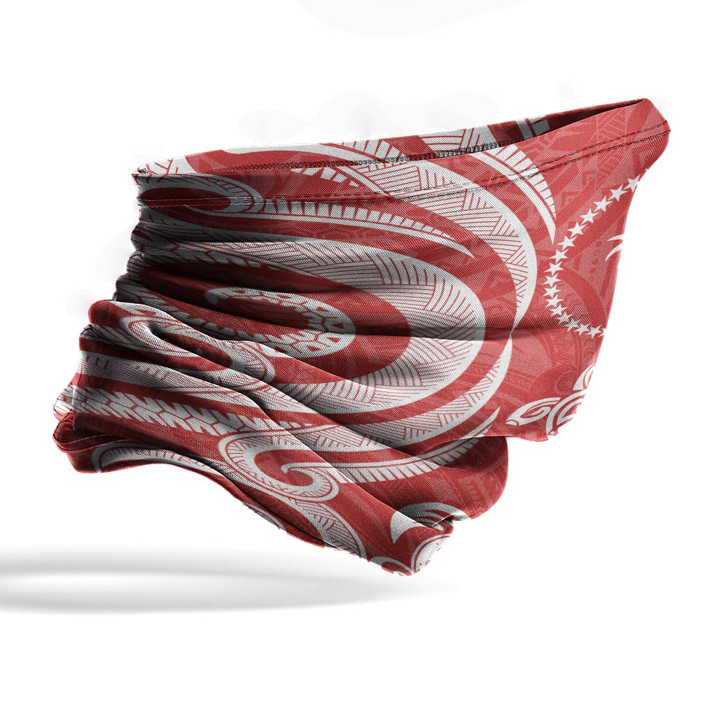 Chuuk Neck Gaiter - Turtle Tentacle White Red