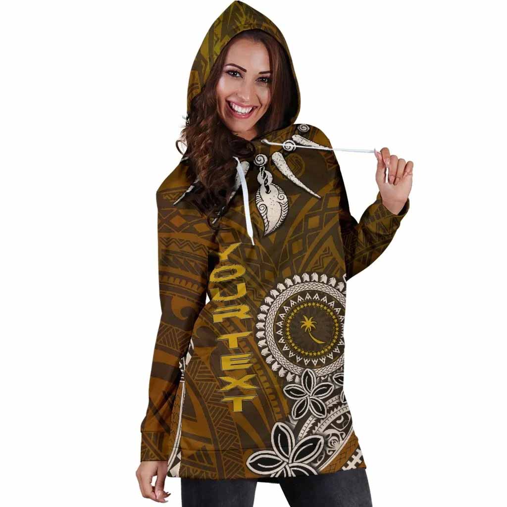 Chuuk Personalised Custom Female Hoodie Dress - Polynesian Boar Tusk