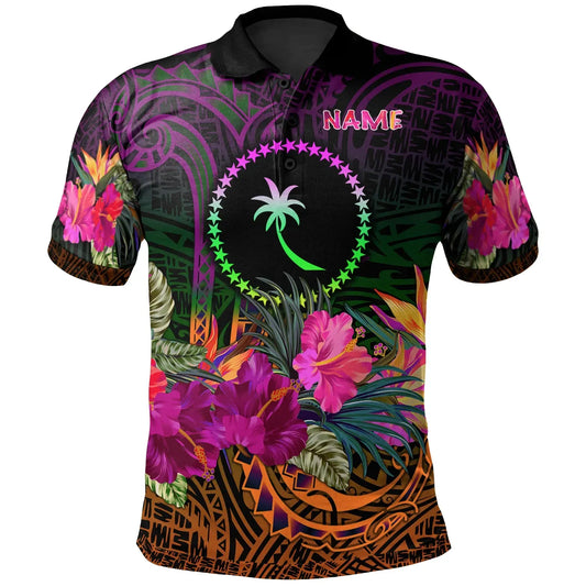 Chuuk Personalised Polo - Summer Hibiscus
