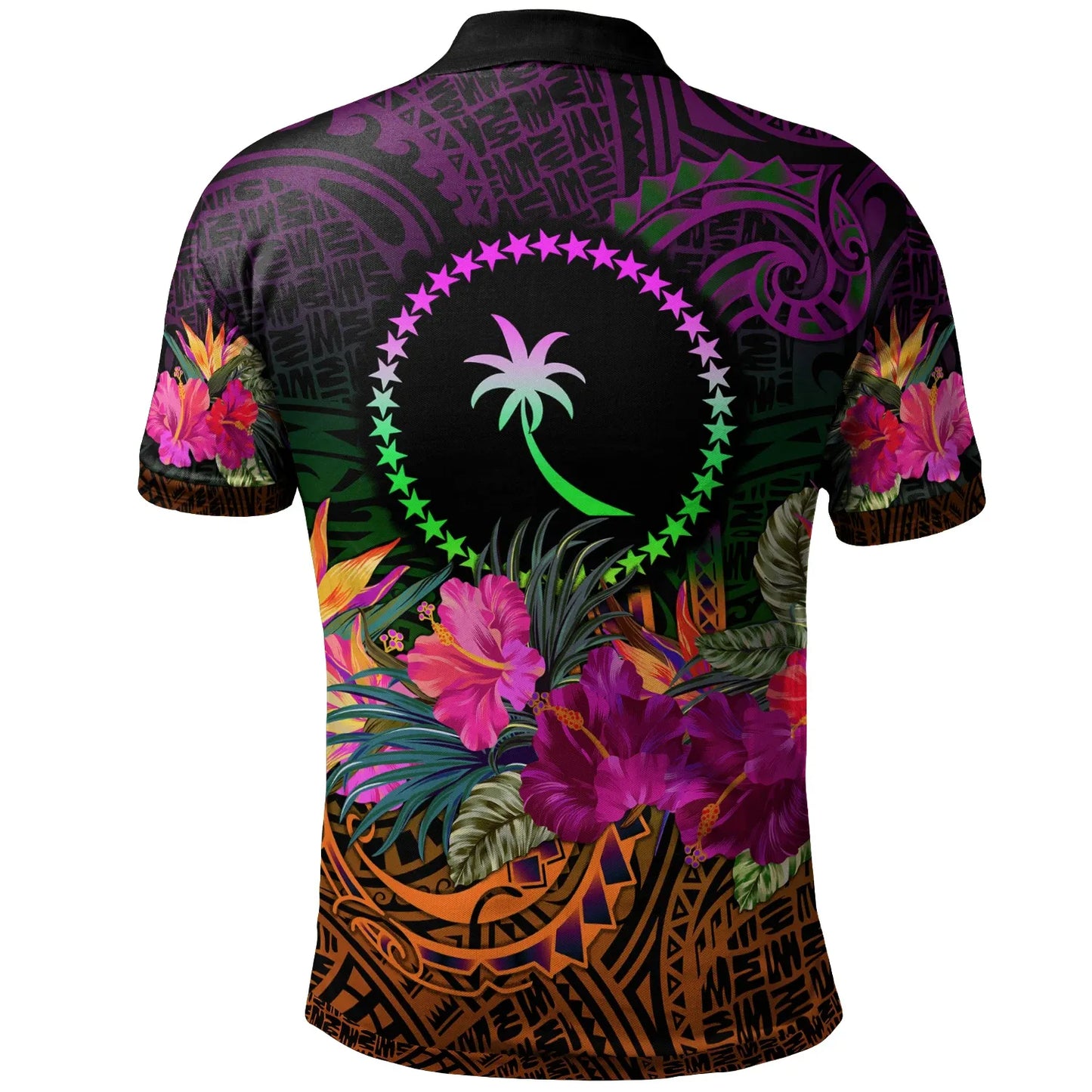 Chuuk Personalised Polo - Summer Hibiscus