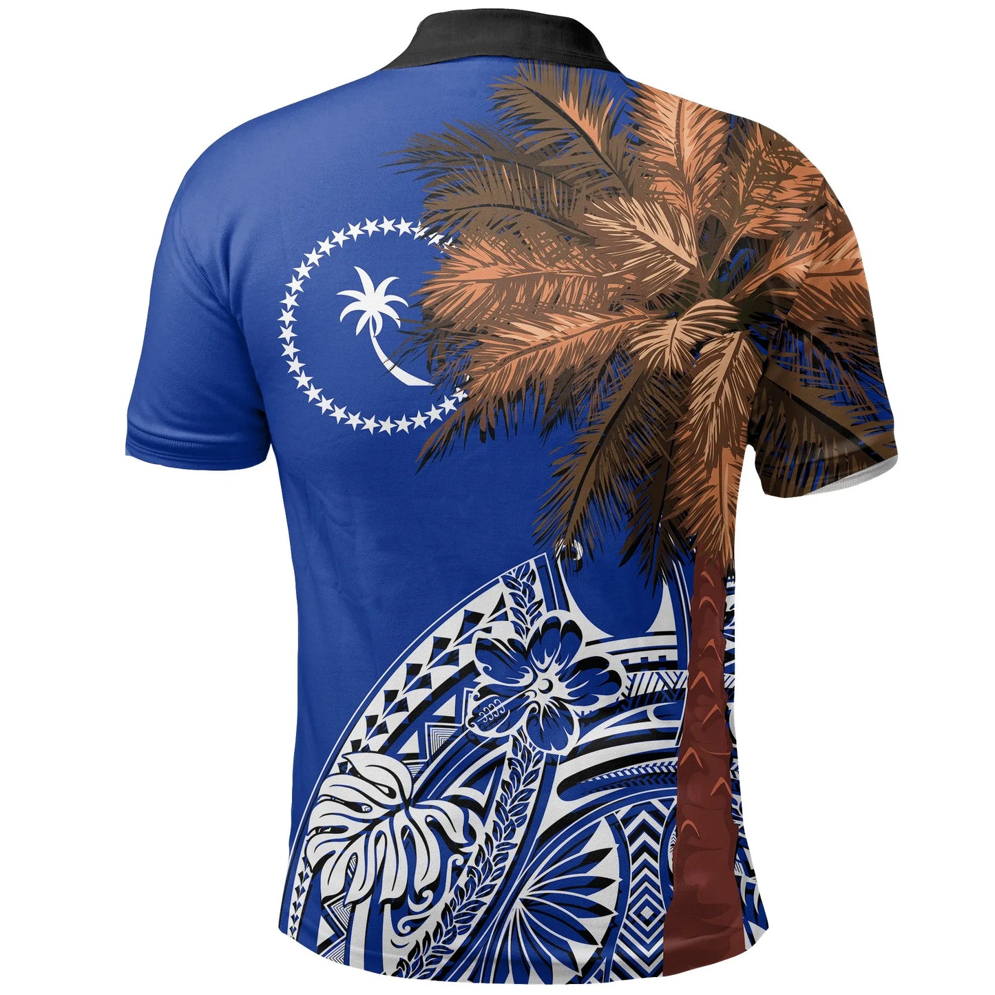 Chuuk Polo Shirt - Polynesian Palm Tree Flag