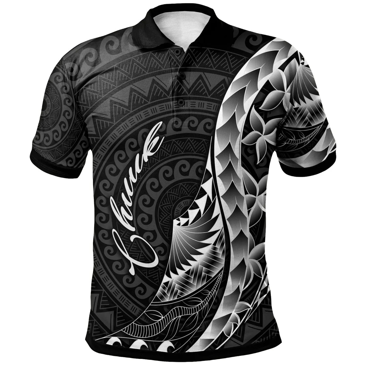 Chuuk Polo Shirt - Polynesian Pattern Style