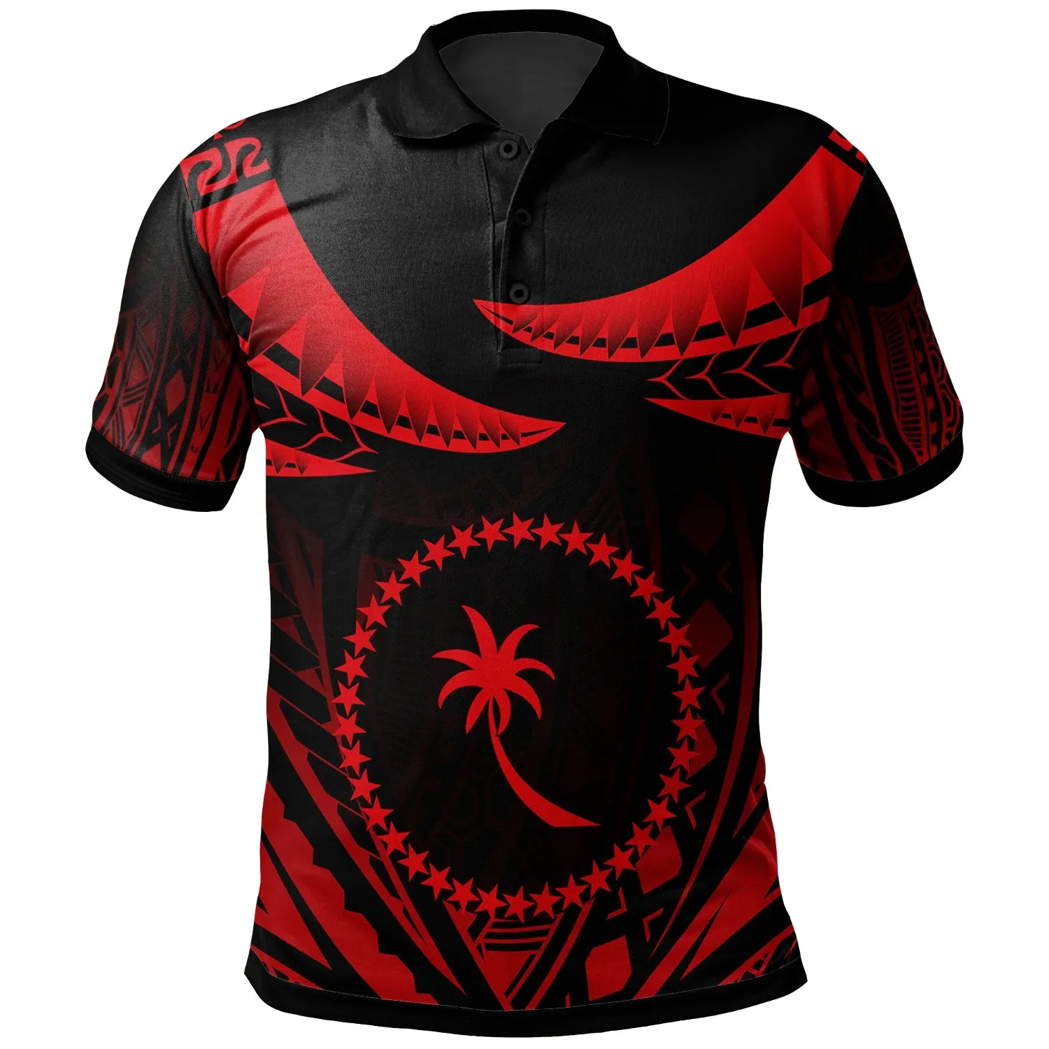 Chuuk Polo Shirt - Polynesian Tribal Tattoo