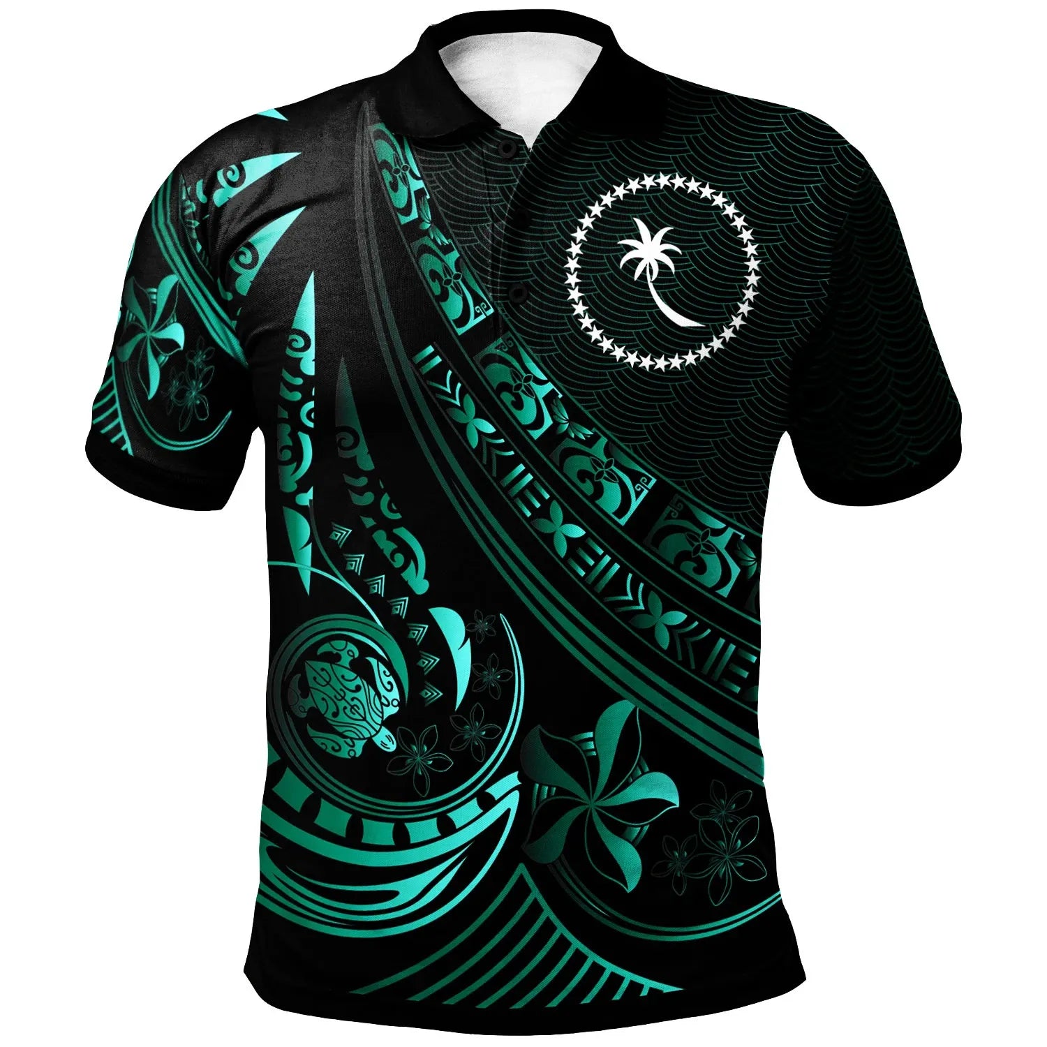 Chuuk  Polo Shirt - The Flow Of The Ocean Green
