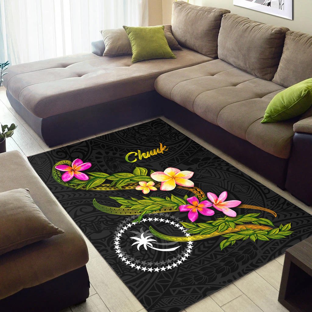 Chuuk Polynesian Area Rug - Plumeria Tribal