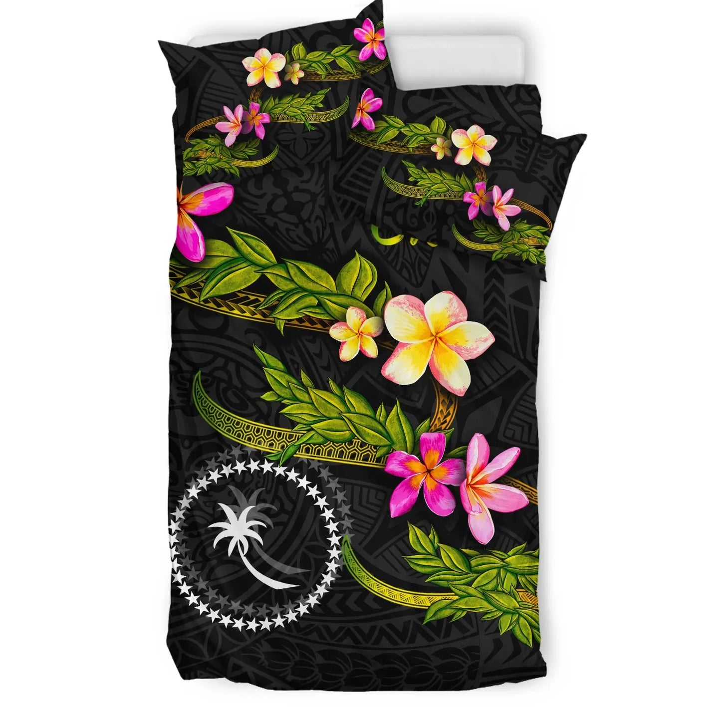 Chuuk Polynesian Bedding Set - Plumeria Tribal