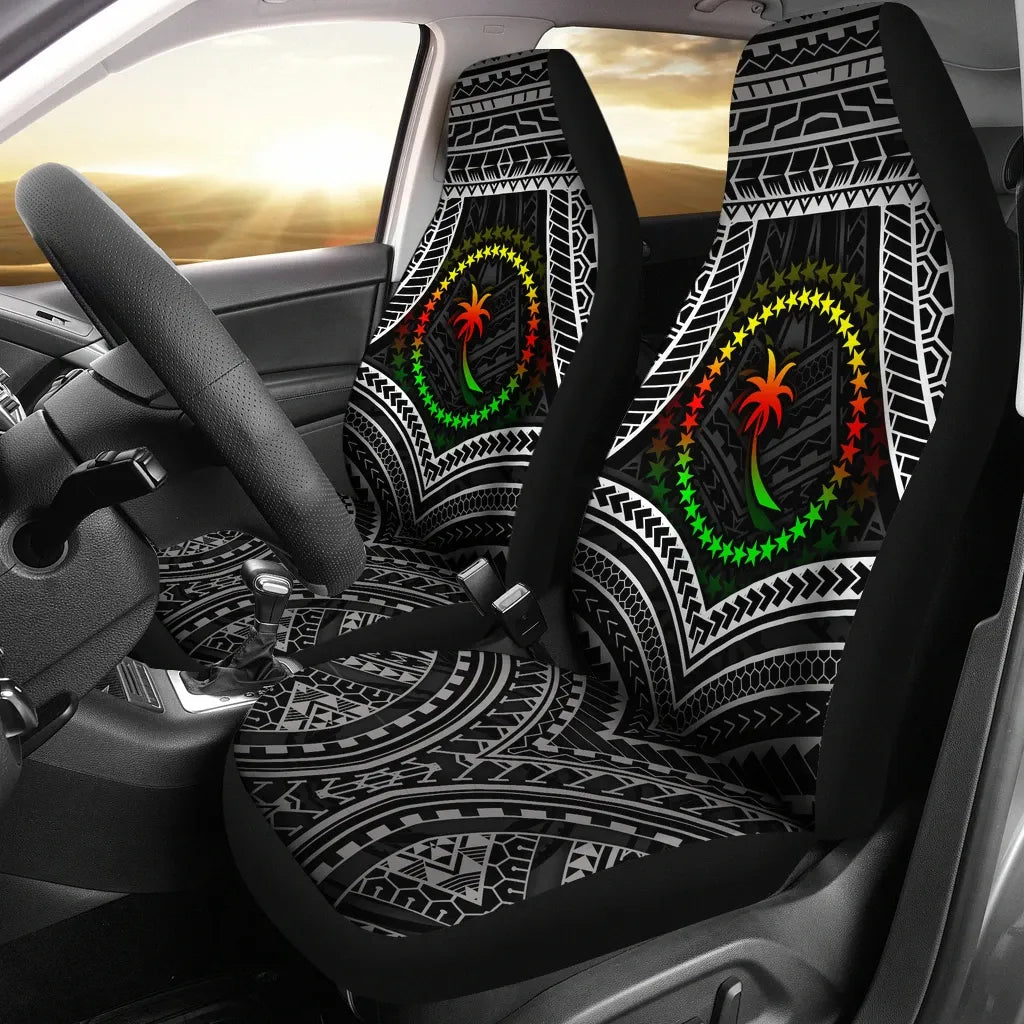 Chuuk Polynesian Car Seat Covers - Chuuk Flag Reggae Color