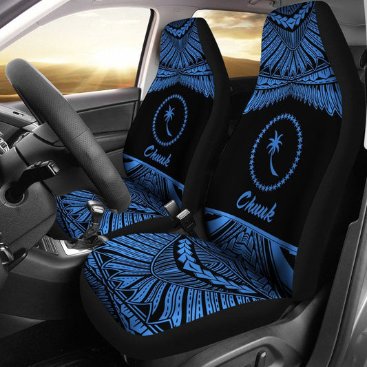 Chuuk Polynesian Car Seat Covers - Pride Blue Version