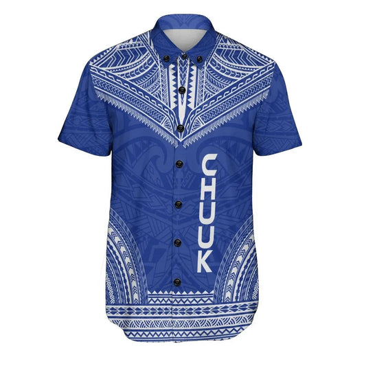 Chuuk Polynesian Chief Short Sleeve Shirt - Flag Version