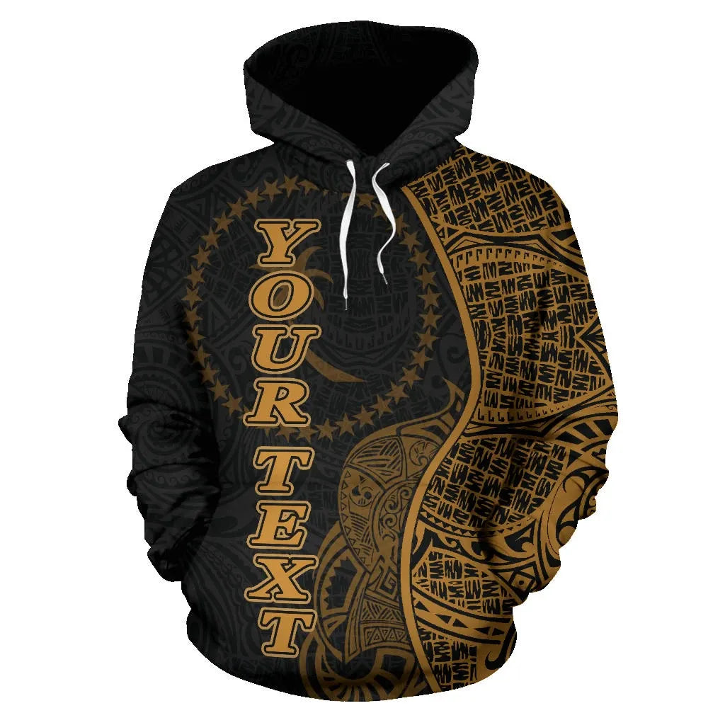 Chuuk Polynesian Custom Personalised Hoodie Coconut Gold