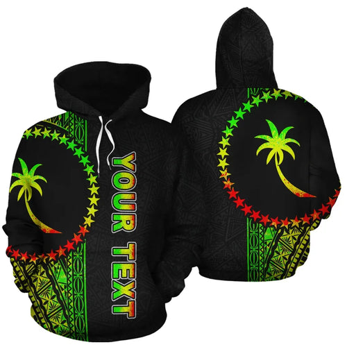 Chuuk Polynesian Personalised Custom Hoodie - Reggae Line