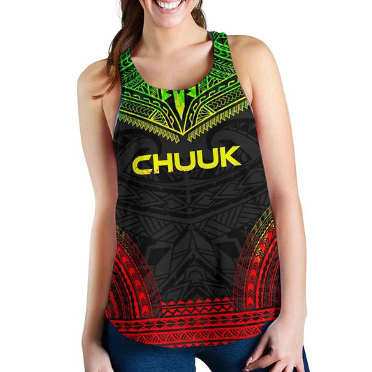 Chuuk Women Racerback Tank - Polynesian Chief Reggae Version