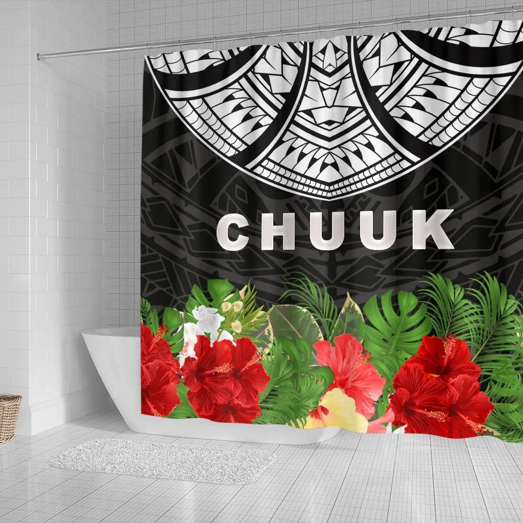 Chuuk Shower Curtain - Ginger Lei Pattern
