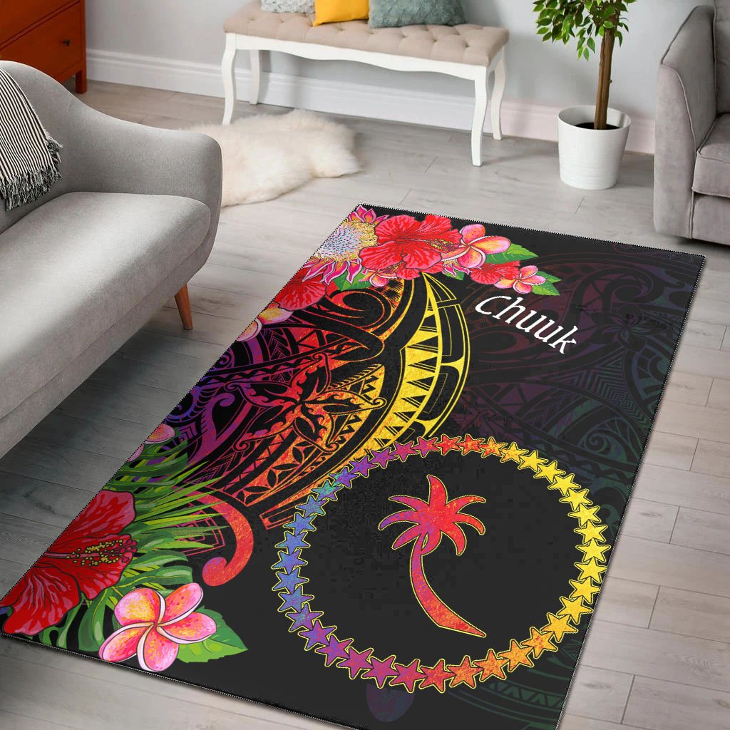 Chuuk State Area Rug - Tropical Hippie Style