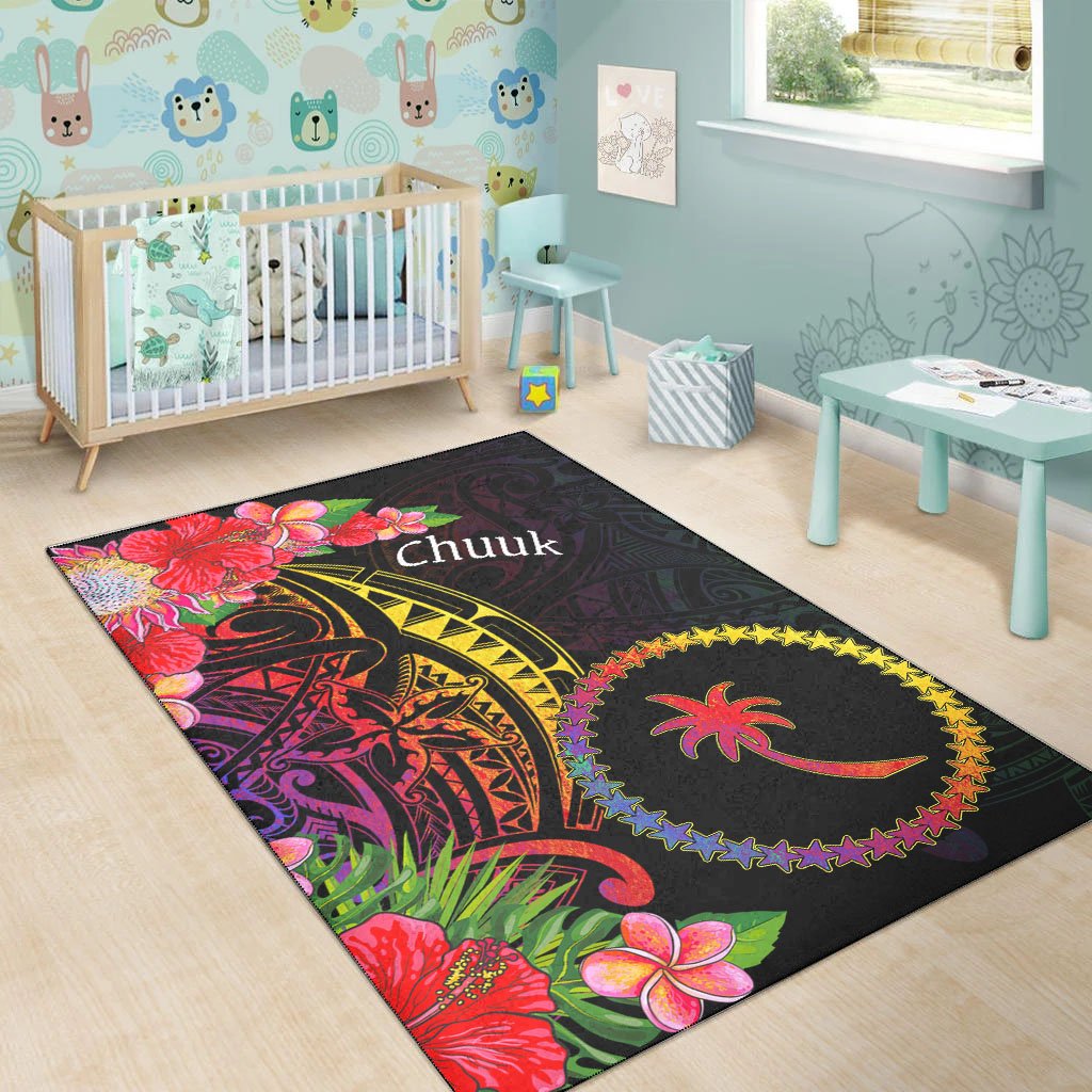 Chuuk State Area Rug - Tropical Hippie Style
