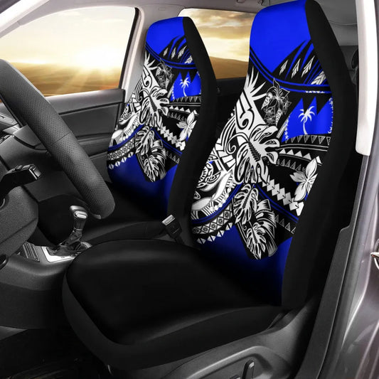 Chuuk State Car Seat Cover - The Flow OF Ocean Blue Color