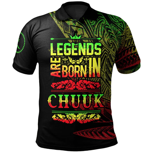 Chuuk State Polo Shirt - Legends Are Born In Reggae Color