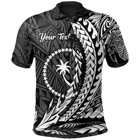 Chuuk State Polo Shirt - White Custom Personalised Wings Style