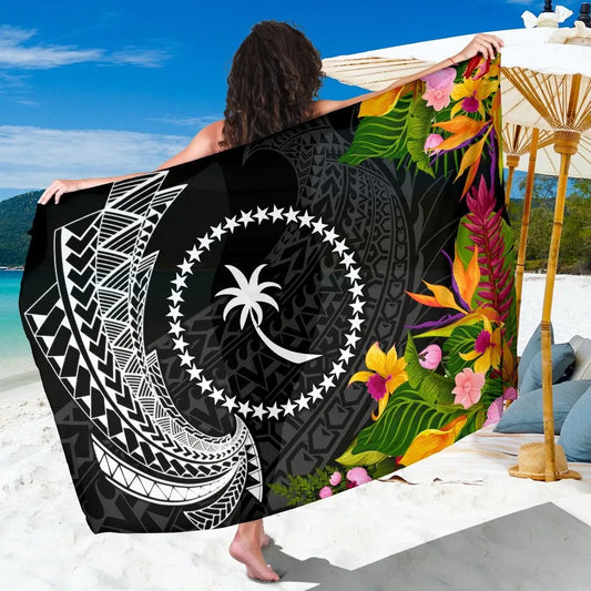 Chuuk State Sarong - Seal Spiral Polynesian Patterns