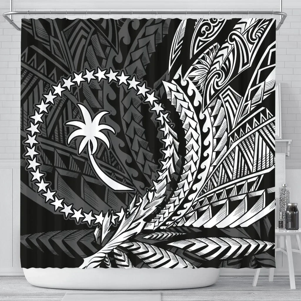 Chuuk State Shower Curtains - Wings Style