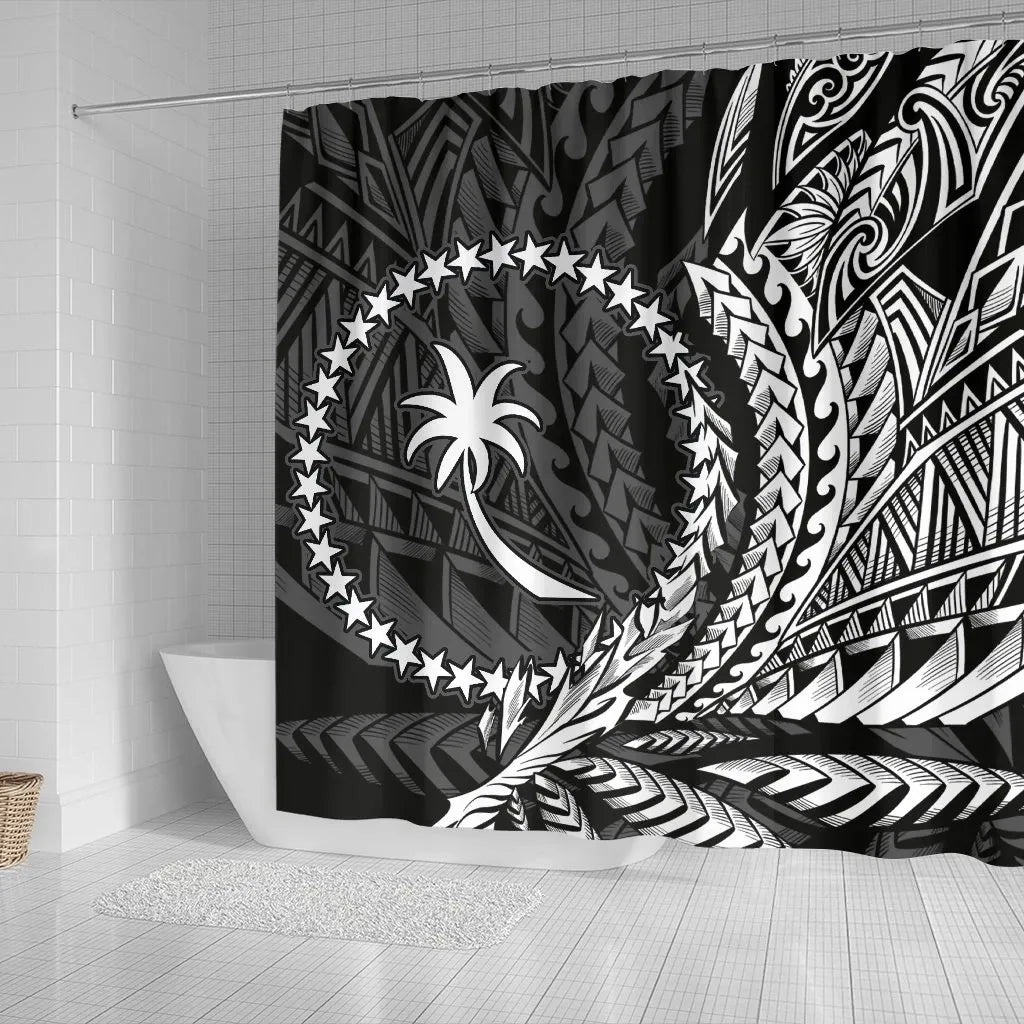 Chuuk State Shower Curtains - Wings Style