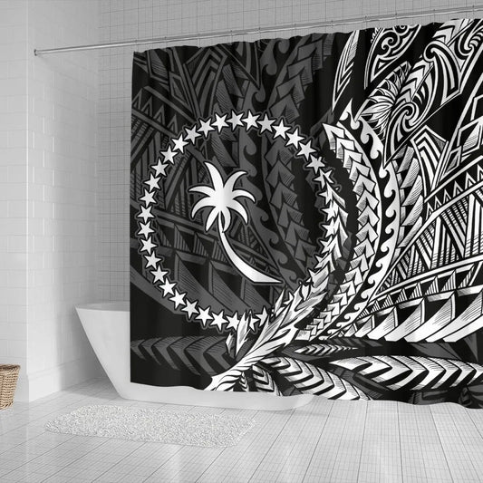 Chuuk State Shower Curtains - Wings Style