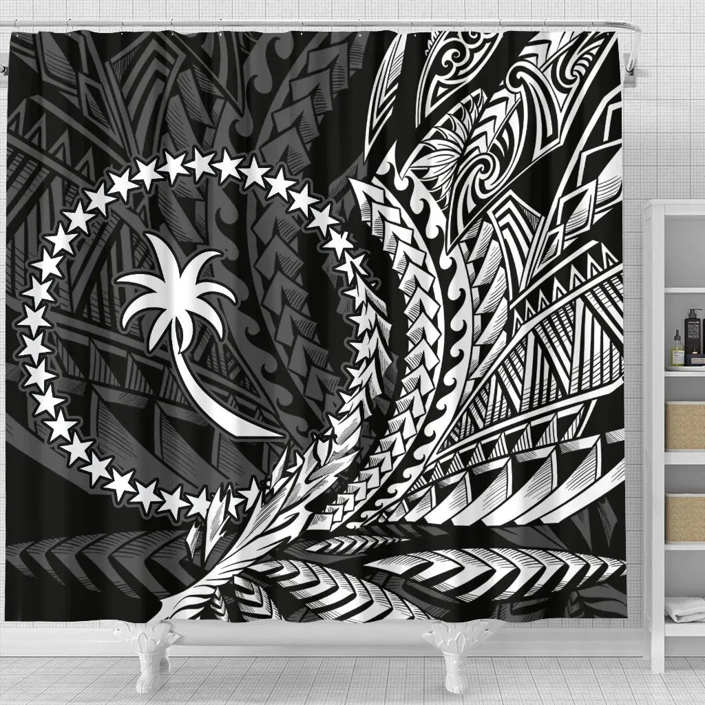 Chuuk State Shower Curtains - Wings Style