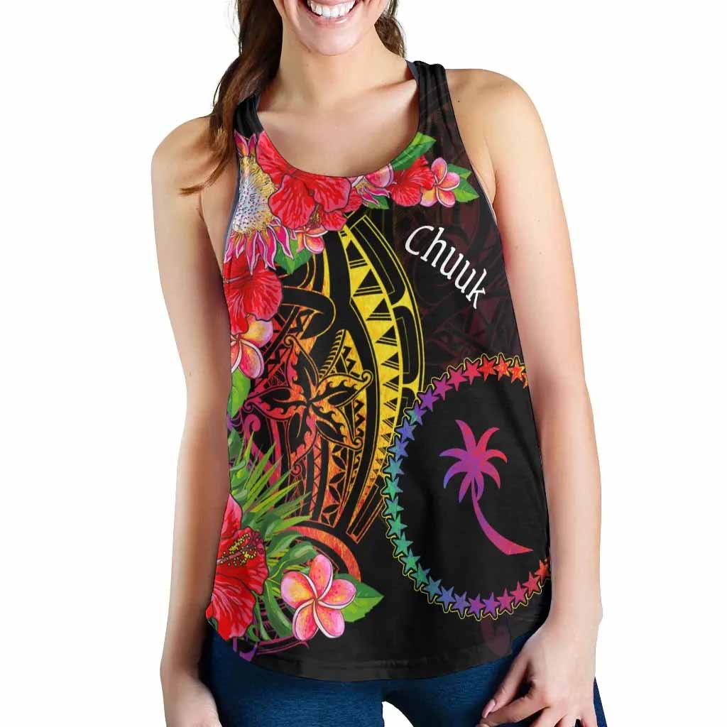 Chuuk State Women Racerback Tank - Tropical Hippie Style