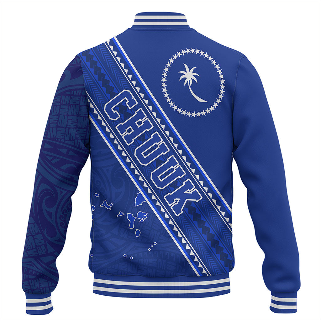 Chuuk State Baseball Jacket Flag And Coat Of Arms