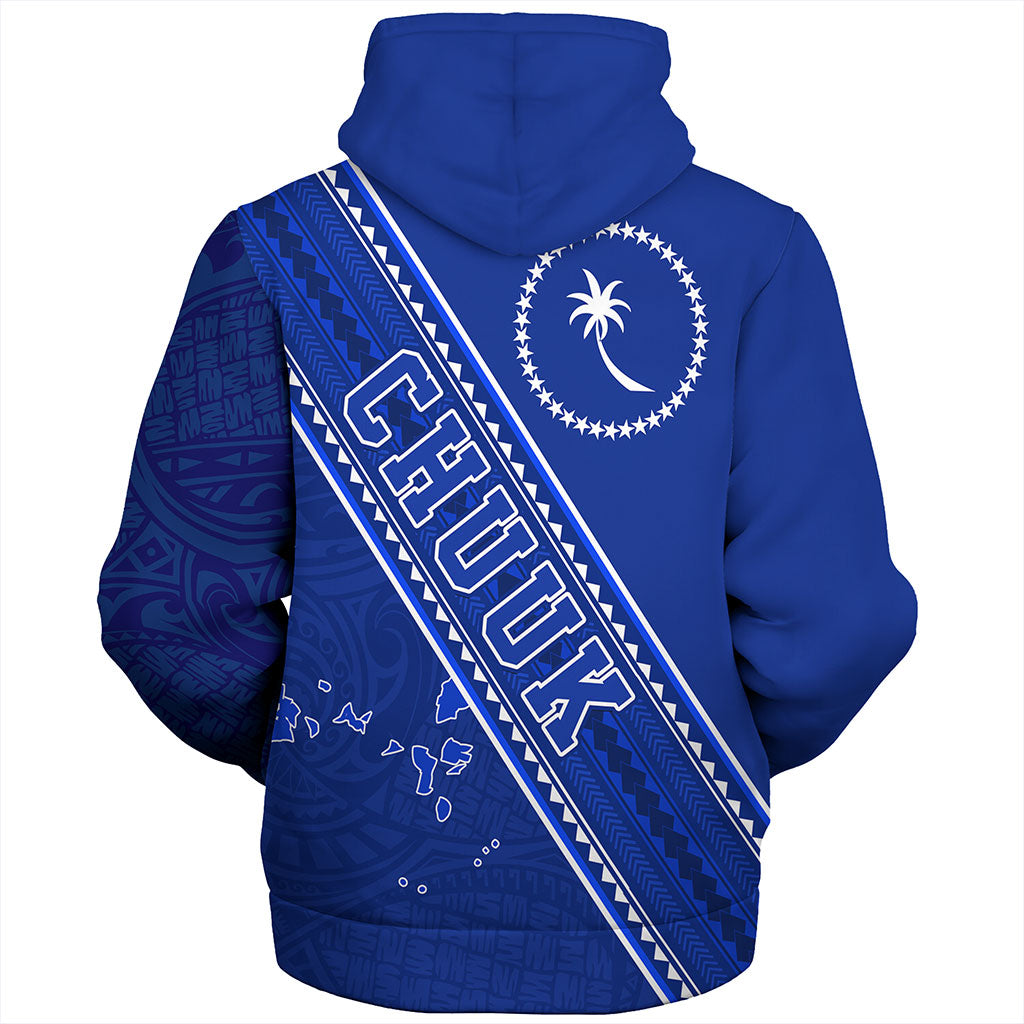 Chuuk State Sherpa Hoodie Flag And Coat Of Arms