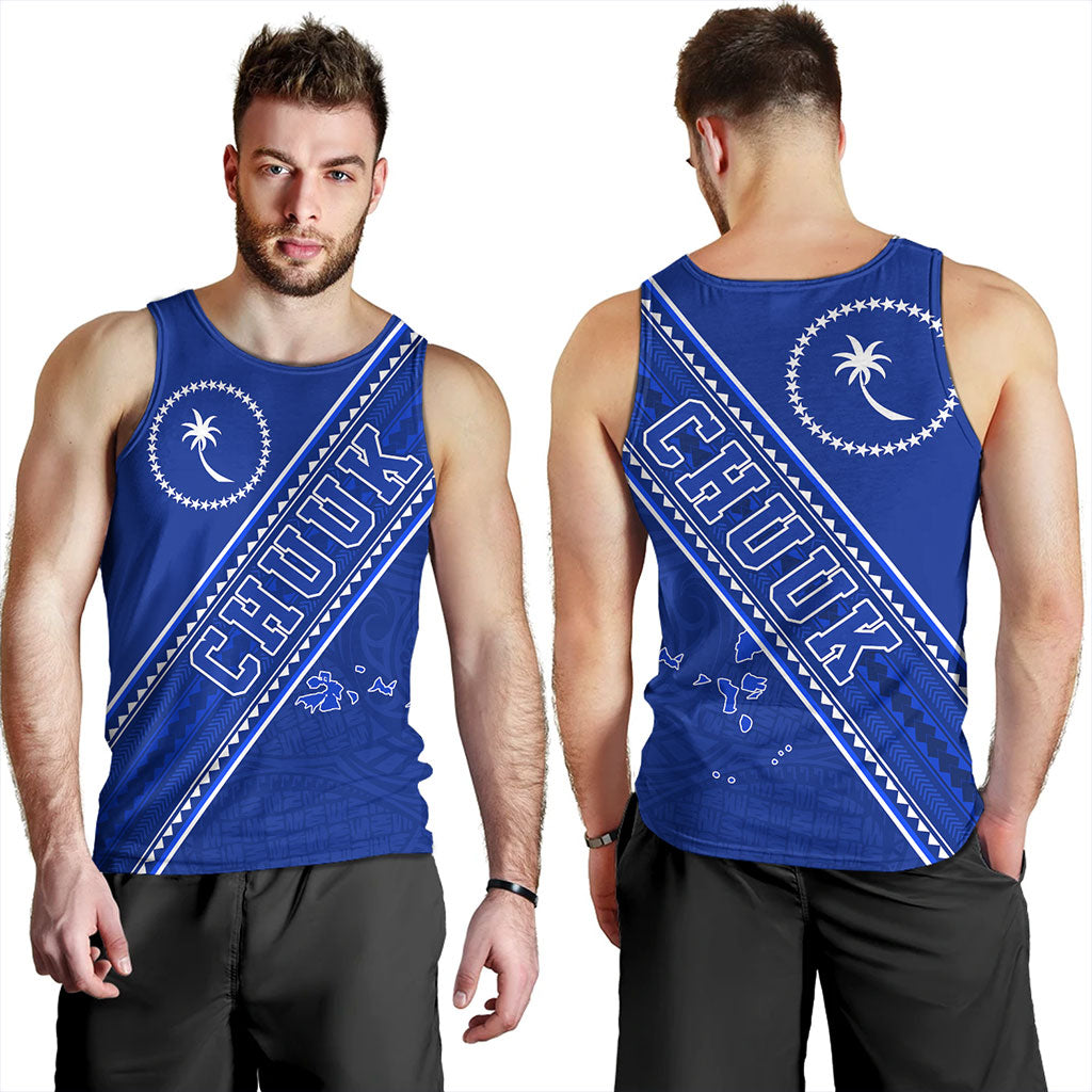 Chuuk State Tank Top Flag And Coat Of Arms