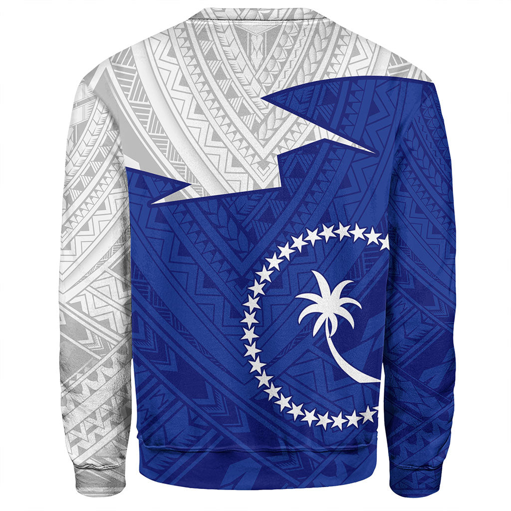 Chuuk State Sweatshirt Polynesian Tattoo Flag And Coat Of Arms