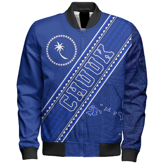 Chuuk State Bomber Jacket Flag And Coat Of Arms