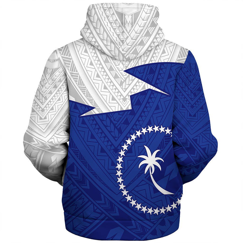 Chuuk State Sherpa Hoodie Polynesian Tattoo Flag And Coat Of Arms