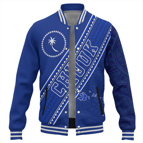 Chuuk State Baseball Jacket Flag And Coat Of Arms